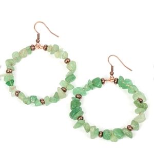 Artisan Jade Stone Hoops